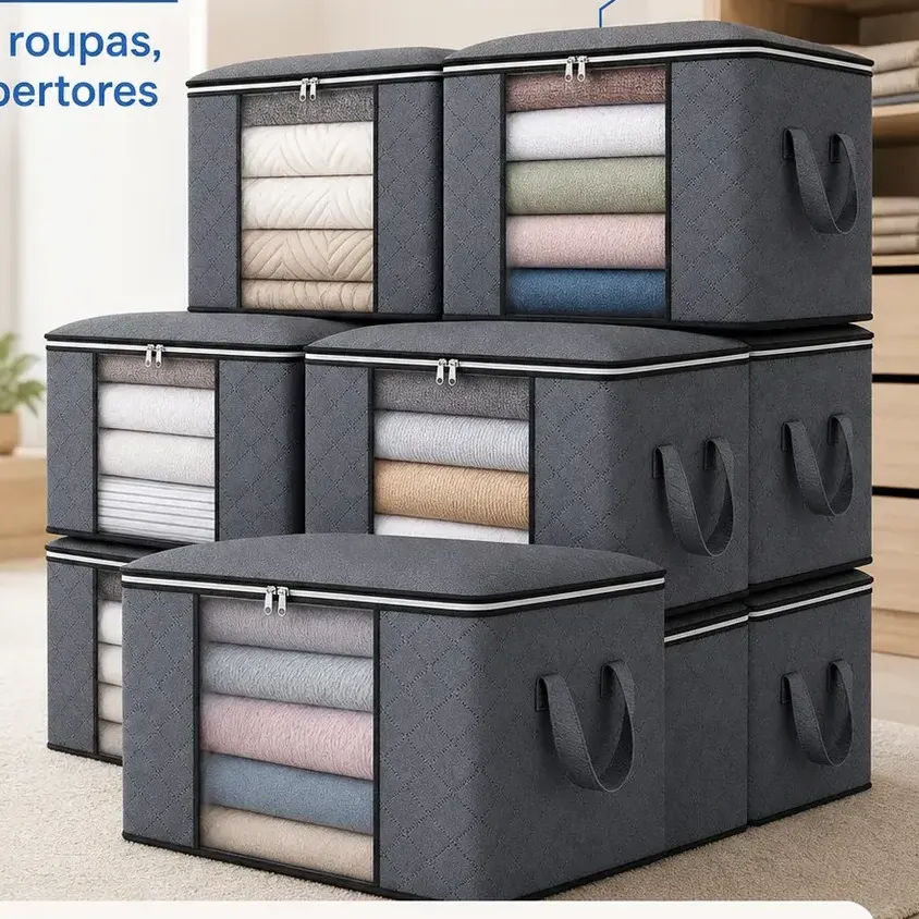 Guarda Roupa Dobravel Closet Aberto Organizador De Roupas Desmontavel E Arara Organizadora 4 Colunas Em Aço Resistente Rishon — foto 6