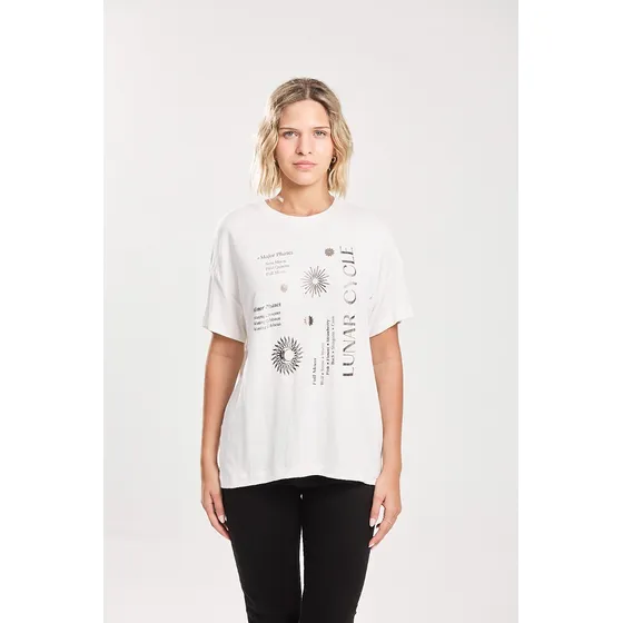 Remera Manga Corta Oversize Peltre Koxis Mujer