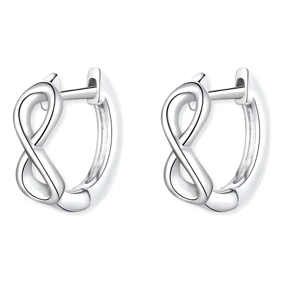 Aros Plata 925 Argolla Infinito - Obsidian 