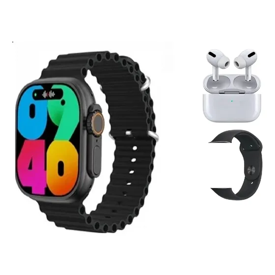 Smartwatch Inteligente Mujer Elegante 2 Mallas+auriculares Negro Mesh Negro Negro