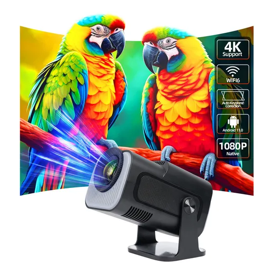 Projetor 4k, Mini Projetor, Android 11, Hdmi Tv, Ultra Hd, Smart Cinema 1280p, Wi-fi 6 2.4g+5.0g, Bluetooth 5.0, 12000LM, 200 Ansi Lumens, Cor Preto 127/220V