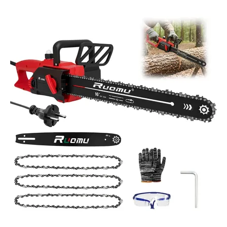 Motoserra Eletrica Com Fio 16 Polegadas 2500w Brushless Vermelho 220v