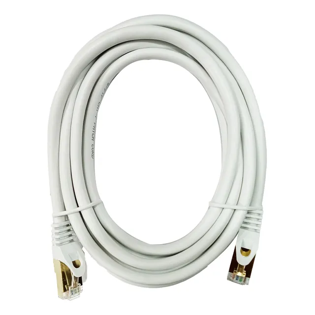 Cable De Red S/ftp Patch Cord Blindado Cat7 Gris 10pies
