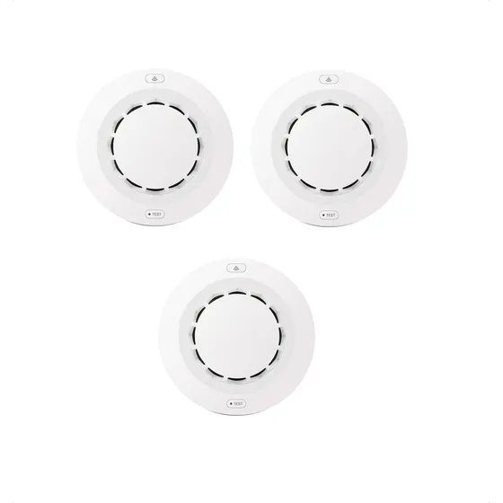 Detector De Humo Inalámbrico Con Alarma Smart A Baterías X3
