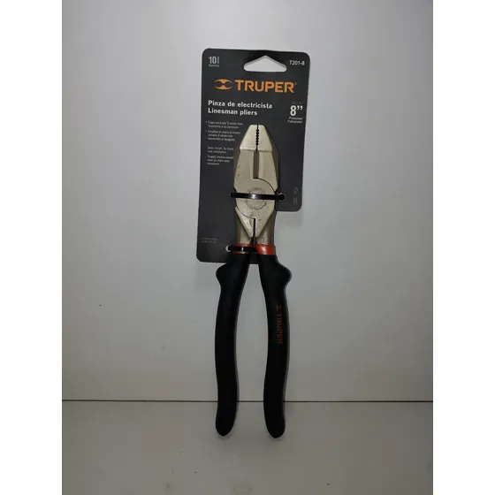 Alicate O Pinza De Electricista, Marca Truper, 8 Pulgadas