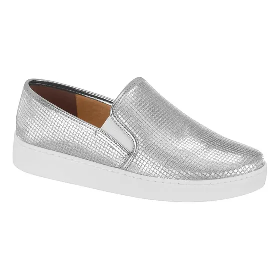 Slip On Vizzano Tênis Feminino Sem Cadarço Casual Metalizado