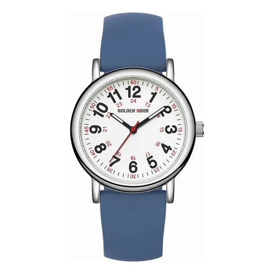 Golden Hour Reloj De Enfermera Unisex Esfera Fácil De Leer