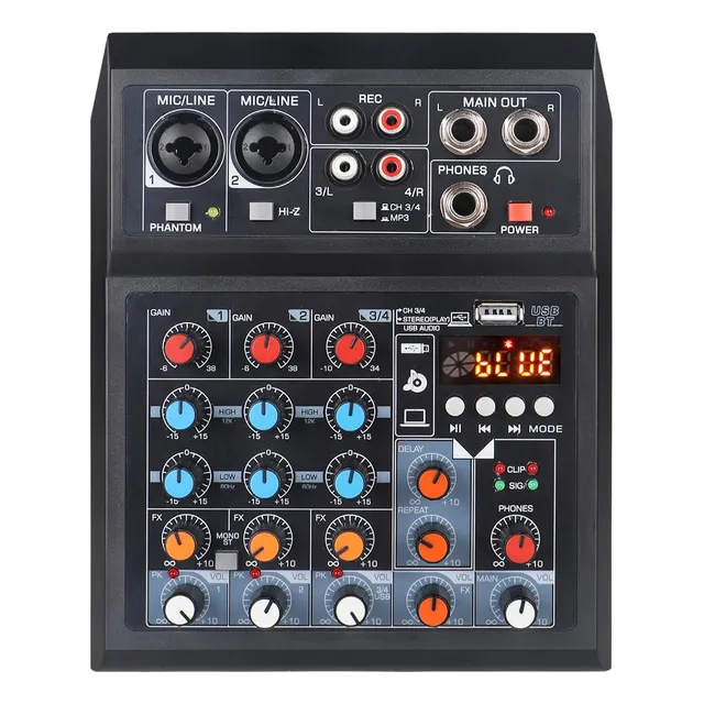 Mezclador De Audio De 4 Canales, Mesa De Sonido Para Mezclad