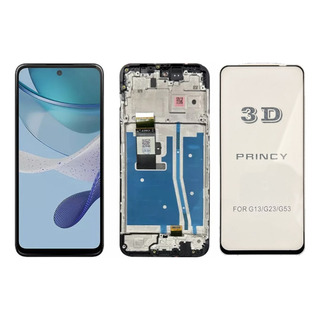 Tela Display Frontal Para Motorola G53 Com Aro + Película 3d Tela Display Frontal Para Motorola G53 Com Aro + Película 3d