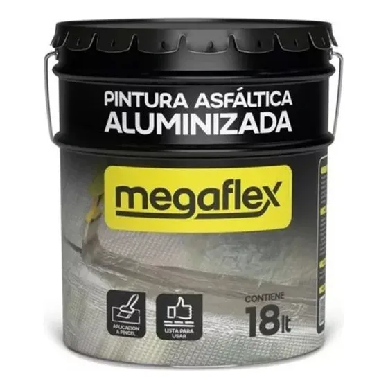 Pintura Asfaltica Aluminizada 18 Litros Megaflex Mm