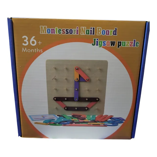 Geoplano Didáctico Tablero Creativo Mader Montessori Tarjeta