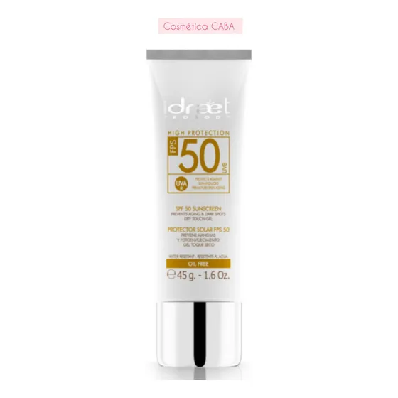 Idraet Protector Solar Toque Seco Spf 50 Gel Facial Uva