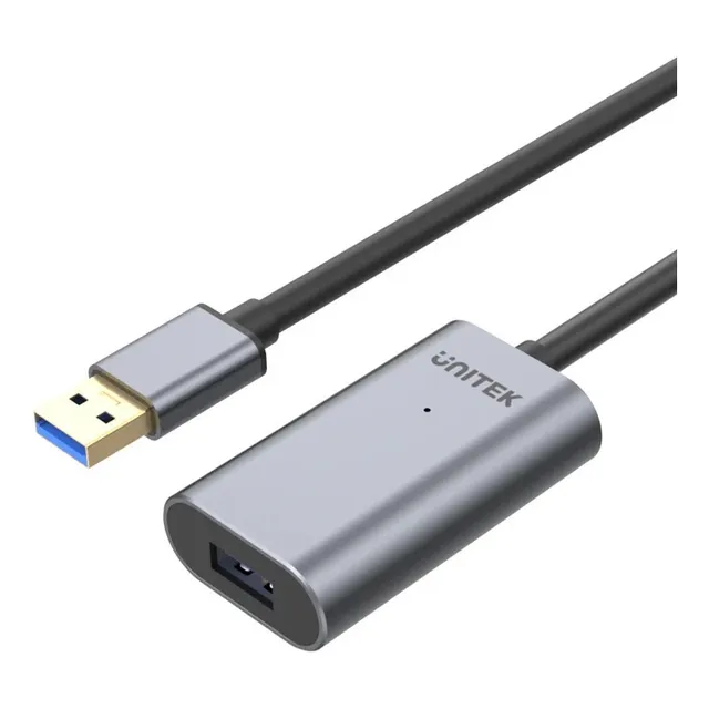 Cable Extensor Unitek Usb-a 3.0 5m - Extensión Activa Color Negro