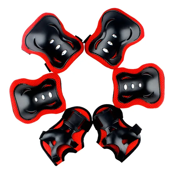 Kit De Proteção Infantil Juvenil Esportes Bike Patins Skates Cor Vermelho