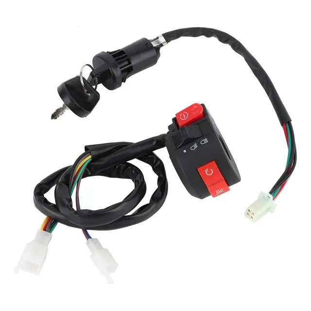 Atv Kill Switch Manillar Botón De Encendido Y 2 Llaves Para
