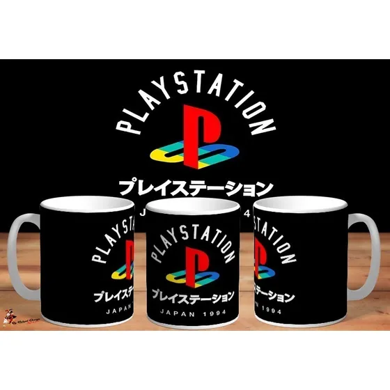 Taza De Ceramica Playstation Origin Japan Hd Art