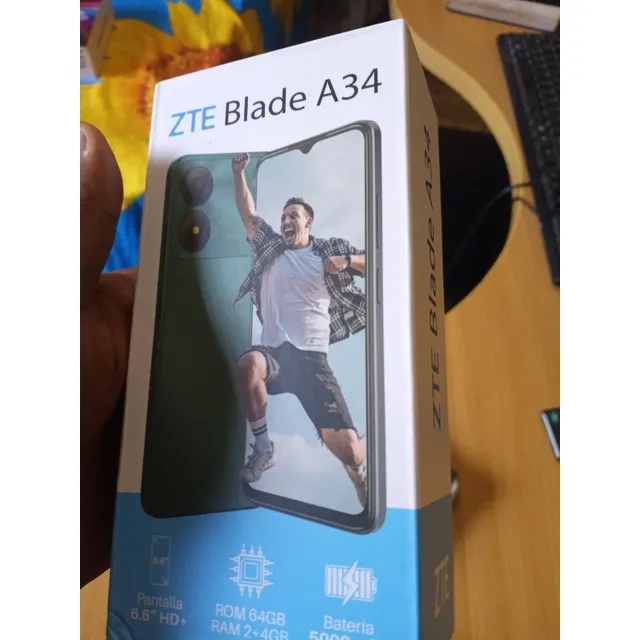 Zte Blade A34 64gb, 6gb De Ram Gris Nuevo Caja