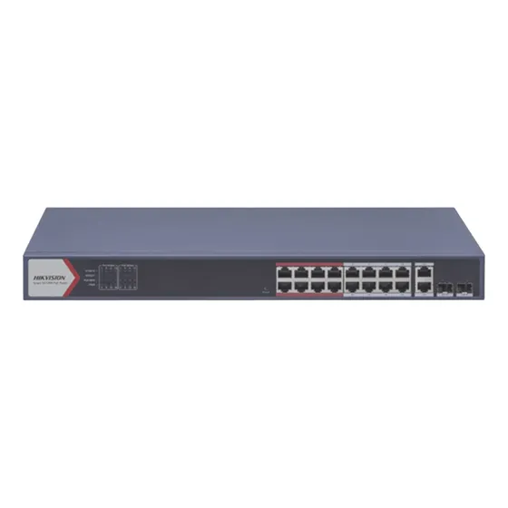 Switch Monitoreable Hikvision 16 Puertos 100mbps 230w