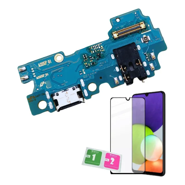 Placa Conector Carga Turbo Ci Microfone Para Galaxy A22 4g