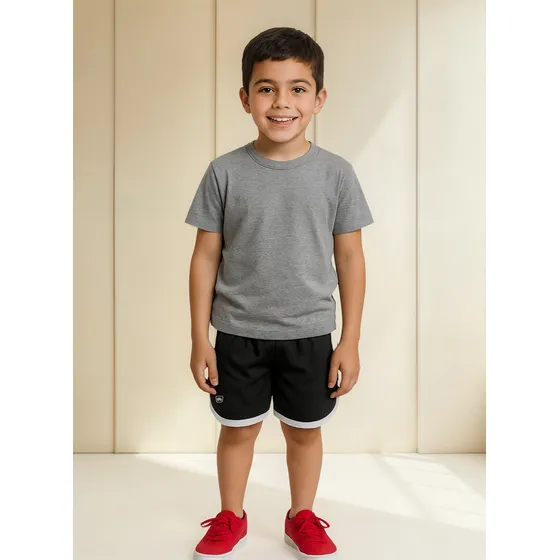 Camiseta Camisa Infantil Lisa Algodão Penteado Unissex