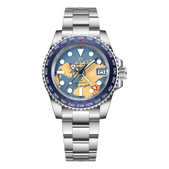 Relogio Pagani Design Automáticos Gmt  Pd 1758 Cor Vermelho