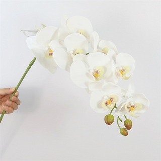 Orquídea Artificial De Alta Calidad Con Flores De 9/7 Con Fl Orquídea Artificial De Alta Calidad Con Flores De 9/7 Con Fl