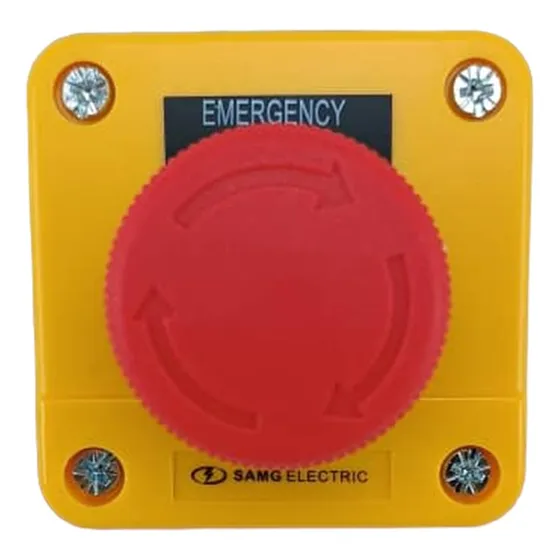Pulsador Parada De Emergencia Con Caja Tipo Hongo Retencion