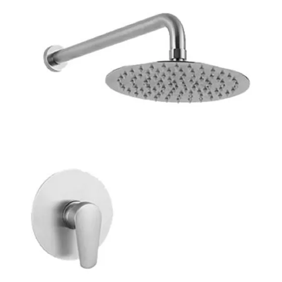 Ducha Redonda Mas Tubo Y Llave Ducha Monomando Super Combo