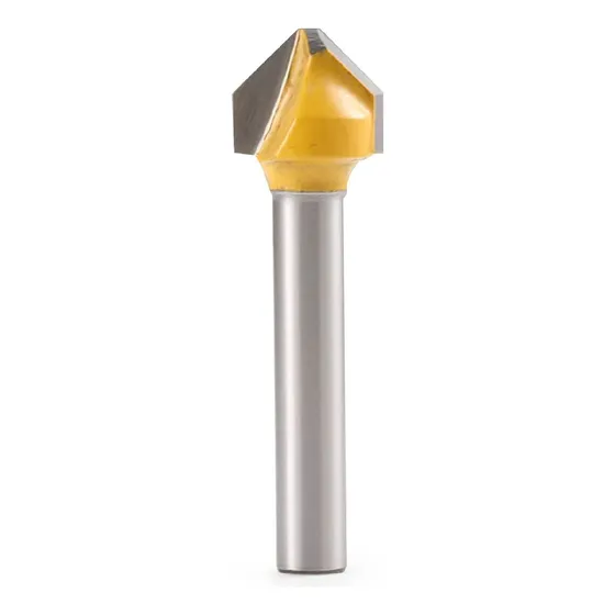 Fresa Ranura V 1/4 90° Router Trompo Cnc Aluminio Alucobond