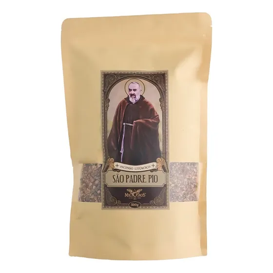 Incenso Litúrgico Igreja Católica Missa São Padre Pio 500g Fragrância Suave
