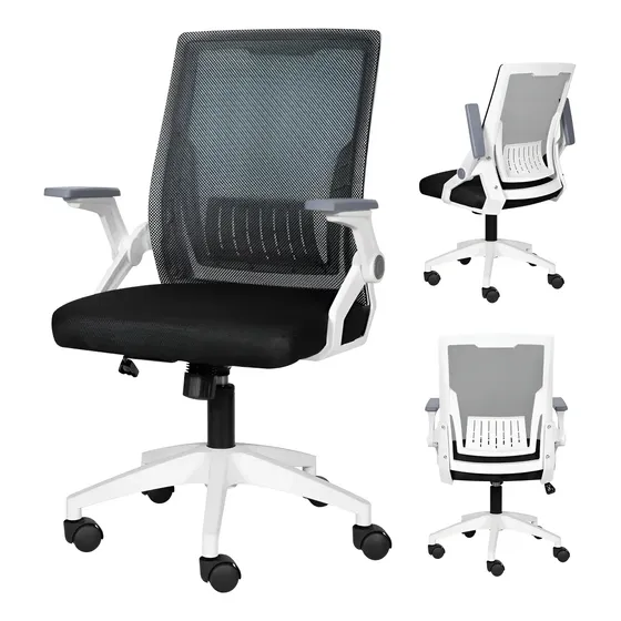 Silla de Oficina Ejecutiva Vidita Carla Ergonómica con Asiento de Memoria y Soporte Lumbar Biónico, en Color Blanco