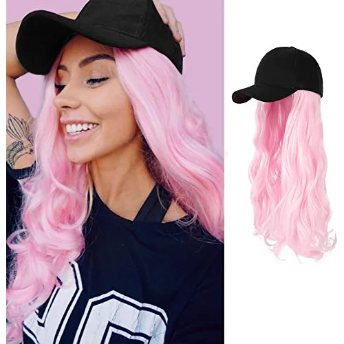 Cap De Béisbol Aynqueen Con Extensiones De Pelo Para Zk7vl