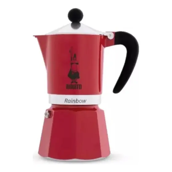 Cafetera Italiana Bialetti Rainbow 6 Tazas Amarilla Amv