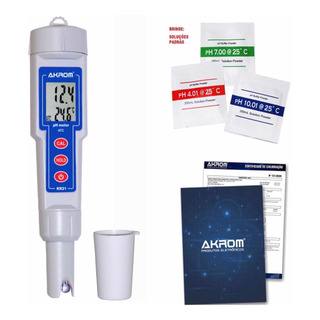 Medidor De Ph Com Atc + Certificado De Calibração Akrom Kr21 Medidor De Ph Com Atc + Certificado De Calibração Akrom Kr21