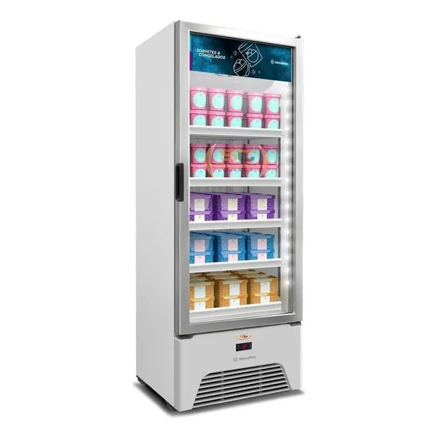 Freezer Vertical Porta Vidro 497l Vf50 Optima 220v Metalfrio Cor Preto