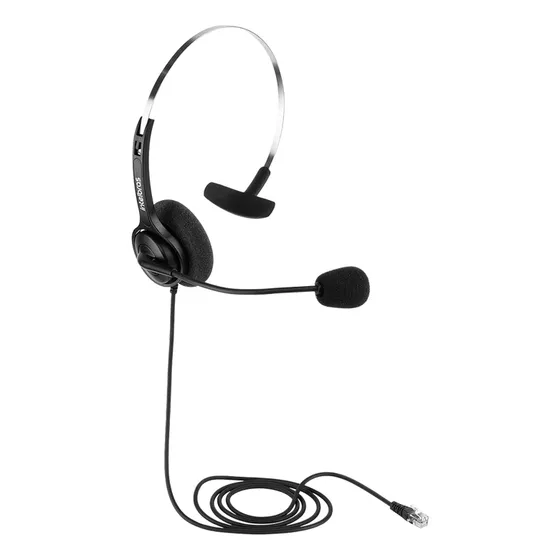 Fone De Ouvido Headset Mono Chs 40 Rj9 Telefone Intelbras Cor Preto