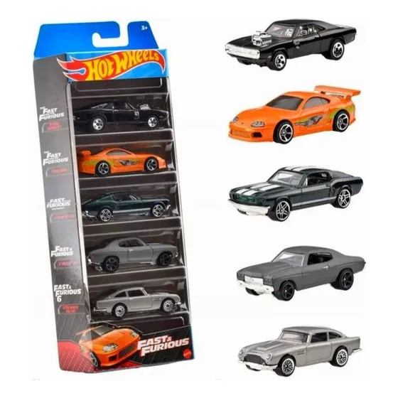 Pack De 5 Carritos Rápidos Y Furiosos 2023 Hot Wheels 1:64