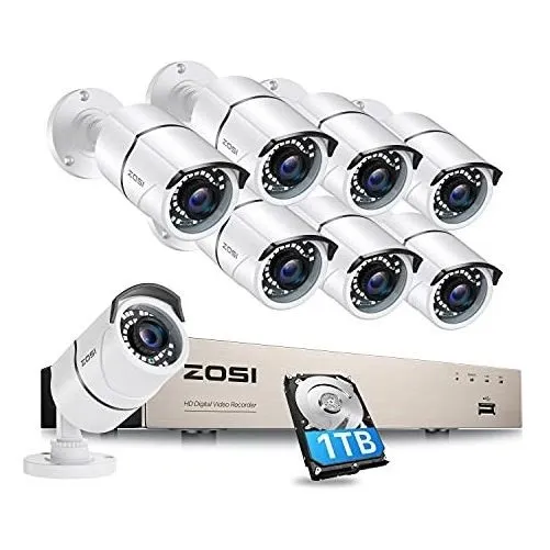 Zosi 5mp Sistema De Cámara De Seguridad En Casa Con 6l1wx