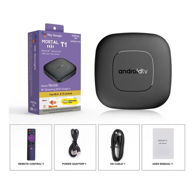 Smart Android Tv Box Mortal T1 5g Negro Estándar