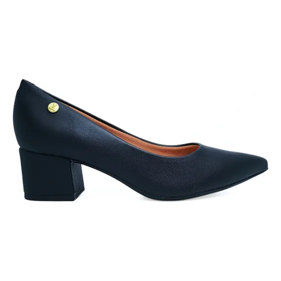 Scarpin Vizzano Salto Baixo Grosso Feminino Confortável