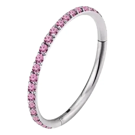Piercing Argolla Clicker Rosa Tb0355 Titanium Astm 1.2x10 1u