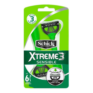 Rastrillos Desechables Schick Xtreme3 Piel Sensible Con 6 Piezas Rastrillos Desechables Schick Xtreme3 Piel Sensible Con 6 Piezas