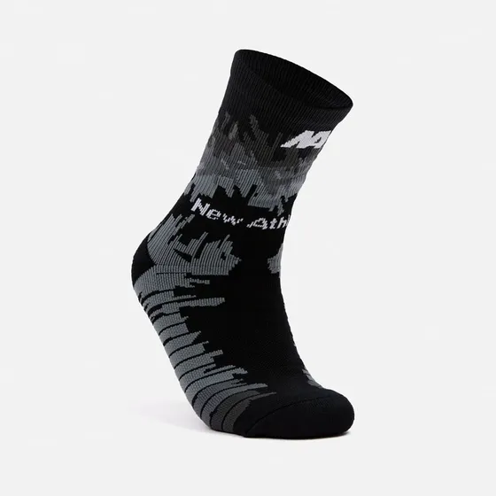 Medias New Athletic Canillera43 Negro Con Gris Unisex