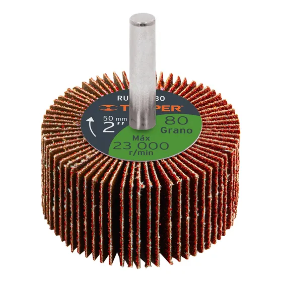 Rueda Flap 2 Pulgada Grano 80 Zanco 1/4 Truper