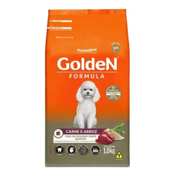 Alimento Golden Premium Especial Formula para cão adulto de raza pequena sabor carne y arroz de 1 kg