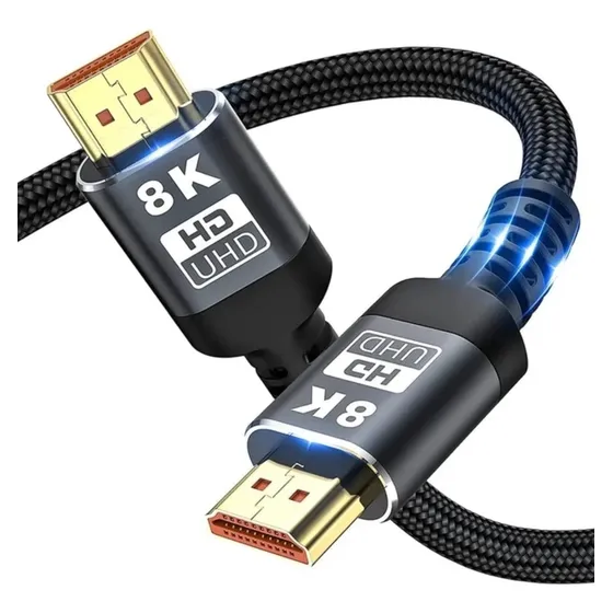 Cabo Hdmi 2.1 8k/60hz 4k/120hz Hdr Uhd 48gbps Hi-speed 3m
