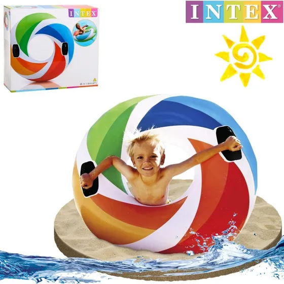 Flotador De Playa O Río Intex Color Whirl 1.19mt Diámetro 