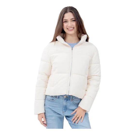 Chamarra Para Mujer Crop Padding With String Forever 21