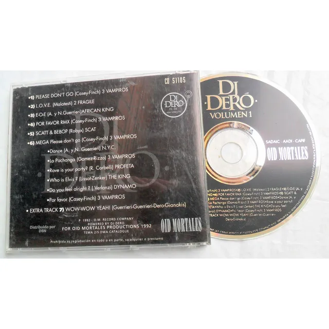 Dj Dero - Volumen 1 ( Sin Tapa ) Oid Mortales 1992 Cd Ex