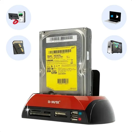 Leitor Usb Hd Externo Sata Ssd Ide Sd Gaveta Dock Station